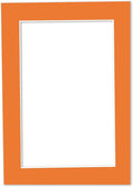 5x7 Mat for 8.5x11 Frame - Precut Mat Board Acid-Free Orange 5x7 Photo Matte Made to Fit a 8.5x11 Picture Frame, Premium Matboard for Family Photos, Show Kits, Art, Picture Framing, Pack of 1 Mat