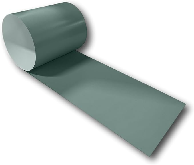 Eagle 1-24 Gauge KYNAR 500 Sheet Metal Flashing Rolls-10 FT Long-Heavy Duty-Commercial Grade-Roofing Flashing, Fascia Cover, Coping Cap-Multiple Sizes (18" x 10 FT, Hemlock Green)