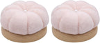 Uxney Pin Cushion,Wooden Sewing Pin Cushion Pincushion Needle Cushion for Sewing Quilting Needlework DIY Crafts(Light Pink,2 PCS)