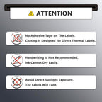 BETCKEY - 3" x 1" (76 mm x 25 mm) Address Removable Film Label - Durable Waterproof - Compatible with Zebra & Rollo Label Printer [6 Rolls, 8250 Labels]
