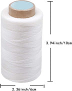 284 Yards Waxed Thread, 210D Heavy Duty Wax Upholstery Thread for Leather Sewing, 0.8mm Flat Waxed String for Bookbinding/Shoe Repairing/Leather Projects