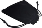 Colorsheng 20pcs 4.5 "X 5.5" Velvet Drawstring Cloth Jewelry Pouches Gift Candy Bags Wedding Headphones Bag (Black)