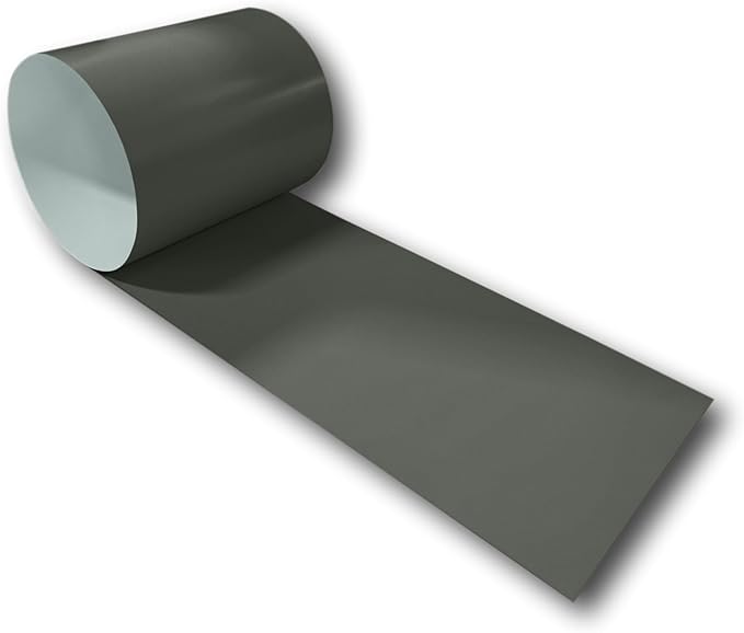 Eagle 1: 24 Gauge KYNAR 500 Sheet Metal Flashing Rolls-10 FT Long-Heavy Duty Pre-Finished Rolls-Commercial Grade-Roofing Flashing, Fascia Cover, Coping Cap-Multiple Sizes (6" x 10 FT, Musket Gray)