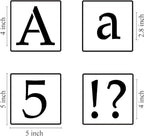 4 Inch Alphabet Letter Stencils for Painting - 70 Pack Letter and Number Stencil Templates with Signs for Painting on Wood, Reusable Letters and Numbers Stencils for Chalkboard Wood Signs & Wall Art