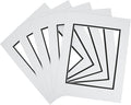Golden State Art, 11x14 Double Mats for 8x10 - for Photos, Pictures, Frames - Acid-Free, 5 Pack, White Over Black
