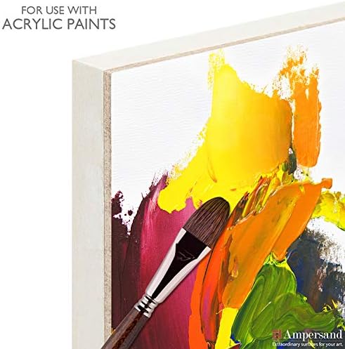 Ampersand Art Supply Wood Gesso Art Painting Panel: Canvas Texture, 3/4 Inch Cradle, 12" x 12"