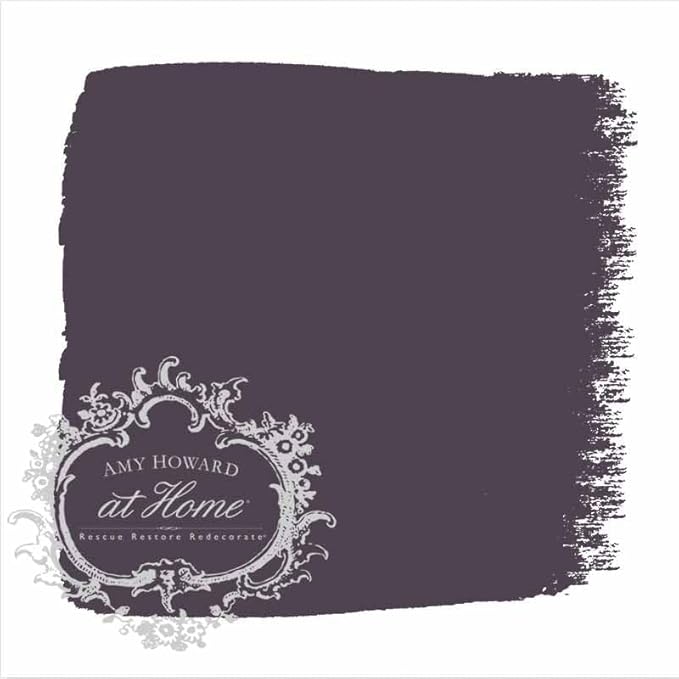 AMY HOWARD AT HOME Chalk-Based One Step Paint for Furniture, Cabinetry, Decor, Finish, and More | No Stripping, Sanding, or Priming | Dark Base | 32 Ounce | Going Plum Crazy