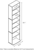 Pemberly Row Engineered Wood Space Saving Multimedia Storage Tower in Espresso