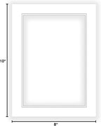 12x16 Mat for 8x10 Photo - Precut White on White Double Mat Picture Matboard for Frames Measuring 12 x 16 Inches - Bevel Cut Matte to Display Art Measuring 8 x 10 Inches - Acid Free ONE MAT