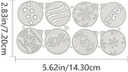 Lapoo Festivals Metal Cutting Die for Scrapbooking - Durable, Cut Stencils for DIY Scrapbook Photo Album Decorative Paper Card, Card Making Supplies, Embossing (8 Christmas Balls 5.6 x 2.8 in)