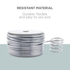 UTILE Armature Aluminum Wire 80 ft 10 Gauge 3.2 mm Anodized Craft Bendable Wire – Sculpting Metal Silver for Bonsai Trees, Clay, Crafts, Plants, Gardening, Beading and Jewelry Making (Silver)