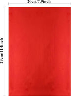 Briartw 20x29cm Hot Foil Paper 50 Sheets Pack Toner Reactive Foil Hot Stamping Foil Paper by Laser Printer and Laminator for Scrapbooking Craft Cardmaking DIY Album (Red, 100 Sheets)