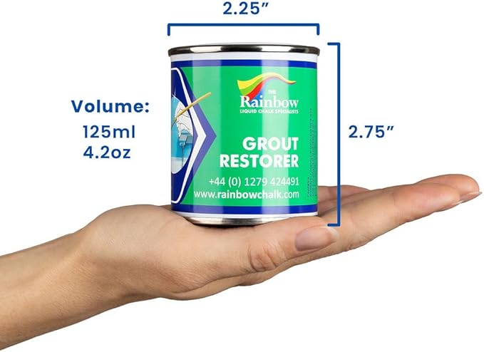 Grout Pen Grout Paint: Waterproof Tile Paint Grout Refresh Restorer for Floor, Kitchen & Bathroom Shower Tiles - Can Size for Larger Projects - Dark Grey - 125ml (4.2oz)