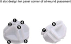 Wire Cube Plastic Connector 50Pcs Wire Grid Cube Organizer Connector for Modular Closet Storage Organizer and Wire Shelving (White)
