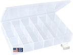 Embroidery Floss Organizer Box with 50 Cardboard Bobbins - 17 Compartments Clear embroidery thread organizer box, Snap-Tight Clear Sewing Organizer - Jewelry Bead Holder (Made in USA)