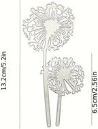 Lapoo Flowers Metal Cutting Die for Scrapbooking - Durable, Cut Stencils for DIY Scrapbook Photo Album Decorative Paper Card, Card Making Supplies, Embossing (Blowball 2.9 x 2.3 in)