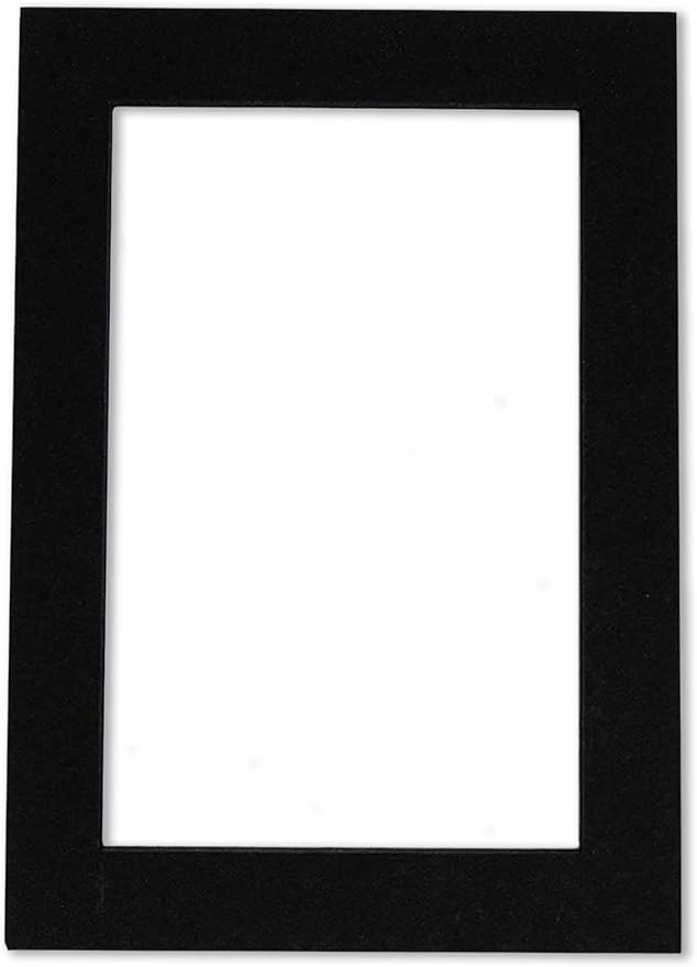 Poster Palooza 11x14 Mat Bevel Cut for 8.5x11 Photos - Acid Free Black with Black Core Precut Matboard - For Pictures, Photos, Framing - 4-ply Thickness