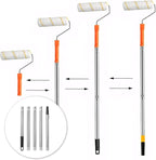Extension Pole 71inch Adjustable Paint Rollers Brush Extension Pole 5 Pieces Stainless Steel Pole for Window Squeegee Ceiling Cleaning Tools
