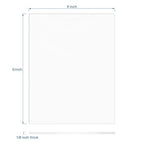 Pack of 10 Clear Acrylic Sheet 4" x 6" Cast Plexiglass Panel 1/8" Thick (3mm) Transparent Plastic Board for Sign, Craft, Display Projects, Laser Cutting, Engraving, Painting