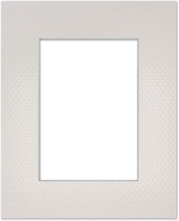 8.5x11 Mat Bevel Cut for 7x9 Photos - Acid Free Golf Ball Texture Precut Matboard - For Pictures, Photos, Framing - 4-ply Thickness