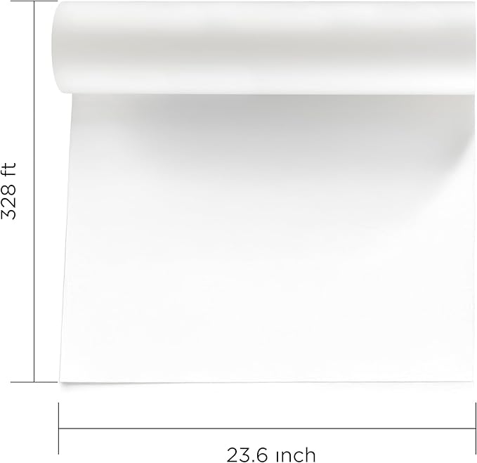 DTF Transfer Film Roll 23.6in x 328ft – Premium Plus Hot & Cold Peel – Double Matte Anti-Static Coating – Heat Transfer Film for Vibrant Colors & Durable Prints – Works with All DTF Printers