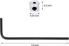 Leinuosen 60 Pieces Pin Keepers Locking Clasp Pin Backs Replacement with Wrench (Silver Color, 6 x 5 mm)