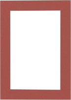 Pack of TEN 11x14 Mats Bevel Cut for 8.5x11 Photos - Acid Free Brick Red Precut Matboards For Pictures, Photos, Framing - 4-ply Thickness