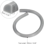 uxcell Flexible Molding Trim, 20 Inch Flexible Quarter Round Molding Silicone Peel and Stick Trim Self Adhesive Shower Water Barrier for Corner Decor Bathroom Kitchen, Grey