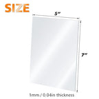 Egofine Plexiglass Sheets Acrylic Sheets 20 Pack of 5x7’’ 0.04 Thick Clear Plastic Cast Transparent Plexi Glass for Crafting Projects, Replacement Picture Frame Glass, DIY Display, Easy to Cut