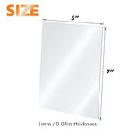 Egofine Plexiglass Sheets Acrylic Sheets 4 Pack of 5x7’’ 0.04 Thick Clear Plastic Cast Transparent Plexi Glass for Crafting Projects, Replacement Picture Frame Glass, DIY Display, Easy to Cut
