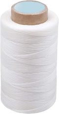 284 Yards Waxed Thread, 210D Heavy Duty Wax Upholstery Thread for Leather Sewing, 0.8mm Flat Waxed String for Bookbinding/Shoe Repairing/Leather Projects