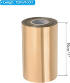 PATIKIL 4"x400Ft Hot Stamping Foil Paper, Heat Transfer Hot Stamping Paper Foil Roll for Leather DIY Logo Decor Craft Gift Package Scrapbook Card, Yellow