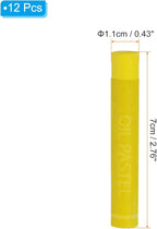 PATIKIL Lemon Yellow Oil Pastels, 12Pcs Soft Oil Crayons Creamy Pastels Stick Art Supplies for Art Painting Drawing Blending Graffiti for Artists Beginners