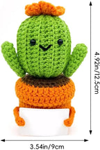 Pin Cushion,Handmade Knitted Pincushions,Cute Pin Cushions Needle Holders for Sewing Quilting Accessory, DIY Crafts or Patchwork Decor.Flowerpot Design Cactus 01