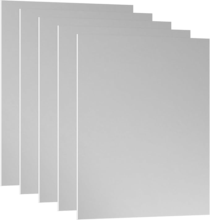 PATIKIL 7x5x1/32inch Anodized Aluminum Sheet, 5Pcs Metal Rectangle Aluminum Plate 0.8mm Thick Engraving Blanks for Laser Engraving DIY Decorative Crafting Home Decoration, Grey