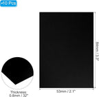PATIKIL 3.3x2.1x1/32inch Anodized Aluminum Sheet, 10Pcs Metal Rectangle Aluminum Plate 0.8mm Thick Engraving Blanks for Laser Engraving DIY Decorative Crafting Home Decoration, Black