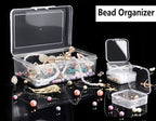 DUOFIRE 18 Pieces Plastic Bead Organizer, Craft Organizers and Storage Bead Storage Containers Small Transparent Boxes with Hinged Lid for Modular Storage of Small Parts, Diamonds, DIY Art, Jewelry