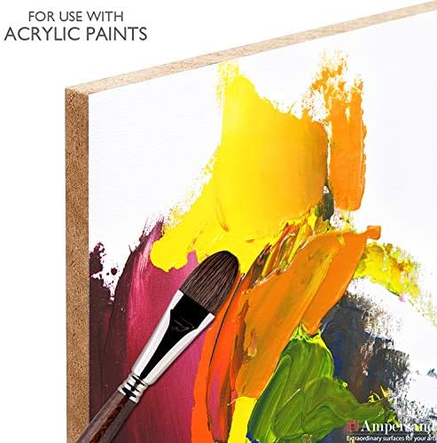 Ampersand Art Supply Wood Gesso Art Painting Panel: Canvas Texture, 3/8 Inch Depth, 8" x 10"