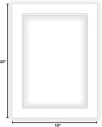 16x20 Mat for 12x18 Photo - Precut White on White Double Mat Picture Matboard for Frames Measuring 16 x 20 Inches - Bevel Cut Matte to Display Art Measuring 12 x 18 Inches - Acid Free ONE MAT