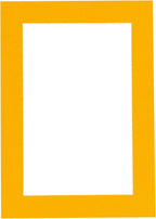 Pack of Ten Acid Free 8x10 Mats Bevel Cut for 6x8 Photos - Golden Orange Precut Matboards With Backing Boards and Self Seal Photo Mat Bags For Pictures, Photos, Framing - 4-ply Thickness
