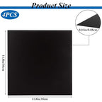 4PCS 12 x 12 x 1/32 (0.04”) Inch Anodized Aluminum Sheet, Black Aluminum Engraving Blanks, 0.8MM Thin Metal Plates for Laser Engraving, Crafting, DIY, House Decoration