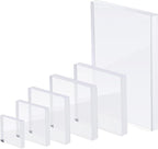 Clear Acrylic Stamping Blocks, 6 Pcs Transparent Jewelry Display Risers Base Wedding Flat Lay Props for Photography Crafts Stamping Card Making Tools