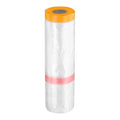 HARFINGTON Pre-Taped Masking Film 78.7" x65.6ft Double Adhesive Tape and Drape Painters Plastic Drop Cloth Film with Tape Plastic Sheeting for Automotive Painting Covering