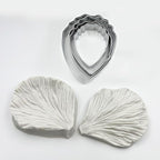 4pcs Stainless Steel Peony Cutter 2pcs Gumpaste Peony Silicone Veining Mold Gum Paste Peony Fondant Flower Molds for Sugarcraft Cake Decorating Candy Polymer Clay