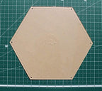 Hexagon Quilting Template Set - 1", 2", 3", 4", 5", 6", 7", 8", 9", 10", 11", 12" with 1/4" Seam Allowance - Durable Acrylic Templates for Quilting, Patchwork, Crafting, & Sewing Projects