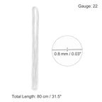 PATIKIL 32 Inch 22 Gauge Floral Stem Wire, 3 Pack/120 Pieces Bouquet Stem Paper Wrapped for DIY Crafts Flower Arrangements, White