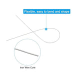 PATIKIL 20 Gauge 16" Floral Stem Wire, 100 Pcs Paper Wrapped Iron Artificial Flower Stem Accessories for DIY Bouquet Stem and Craft Decoration, Silver