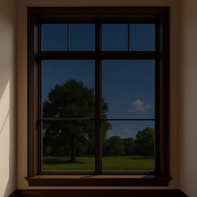 Rockrose Professional Window Tint for Home – One Way Privacy Window Film for Home Offices Heat Blocker Reflective Adhesive Mirror Tint with 99% UV Block – Black-Silver 24 in x 15FT