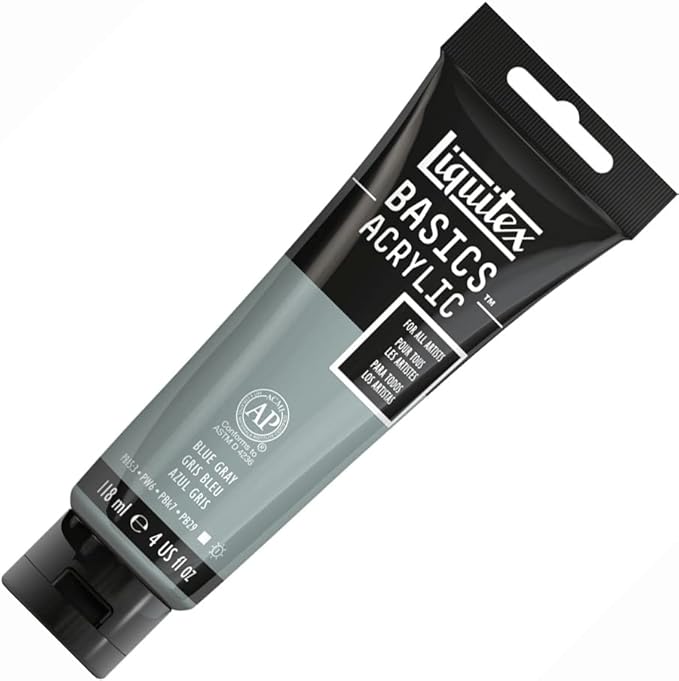 Liquitex BASICS Acrylic Paint, 118ml (4-oz) Tube, Blue Gray