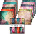 Scrapbook Paper Pad 12x12 Colored Sheets, Single-Sided Decoupage Pages, Colorful Cardstock for Scrapbooking, DIY Background, Cardmaking Supplies, Junk Journal Craft – 24 Pcs